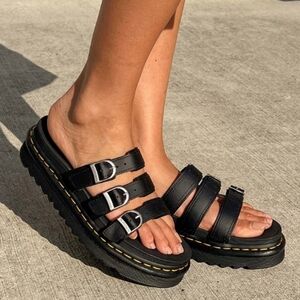Dr. Martens Pre-loved Black Blaire Slide Sandals